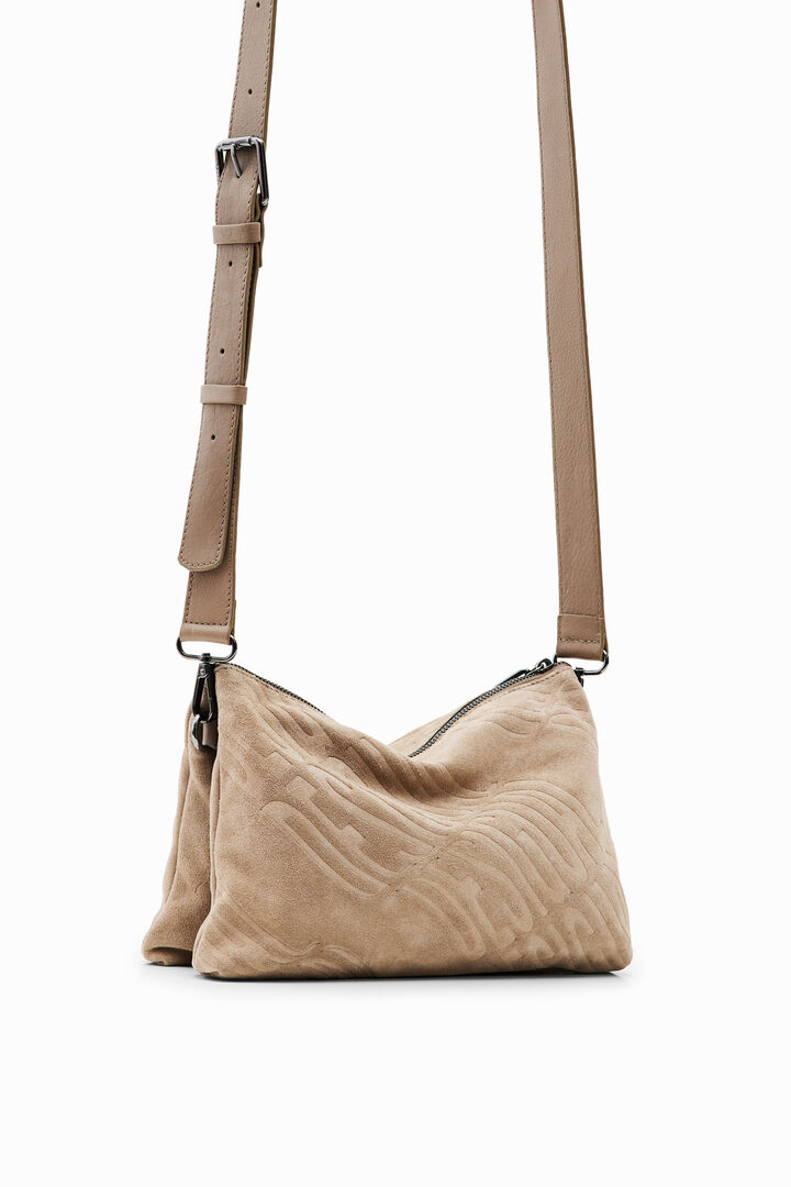 Small leather logo crossbody bag | Desigual