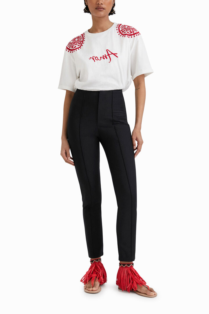 Stella Jean printed slim trousers | Desigual