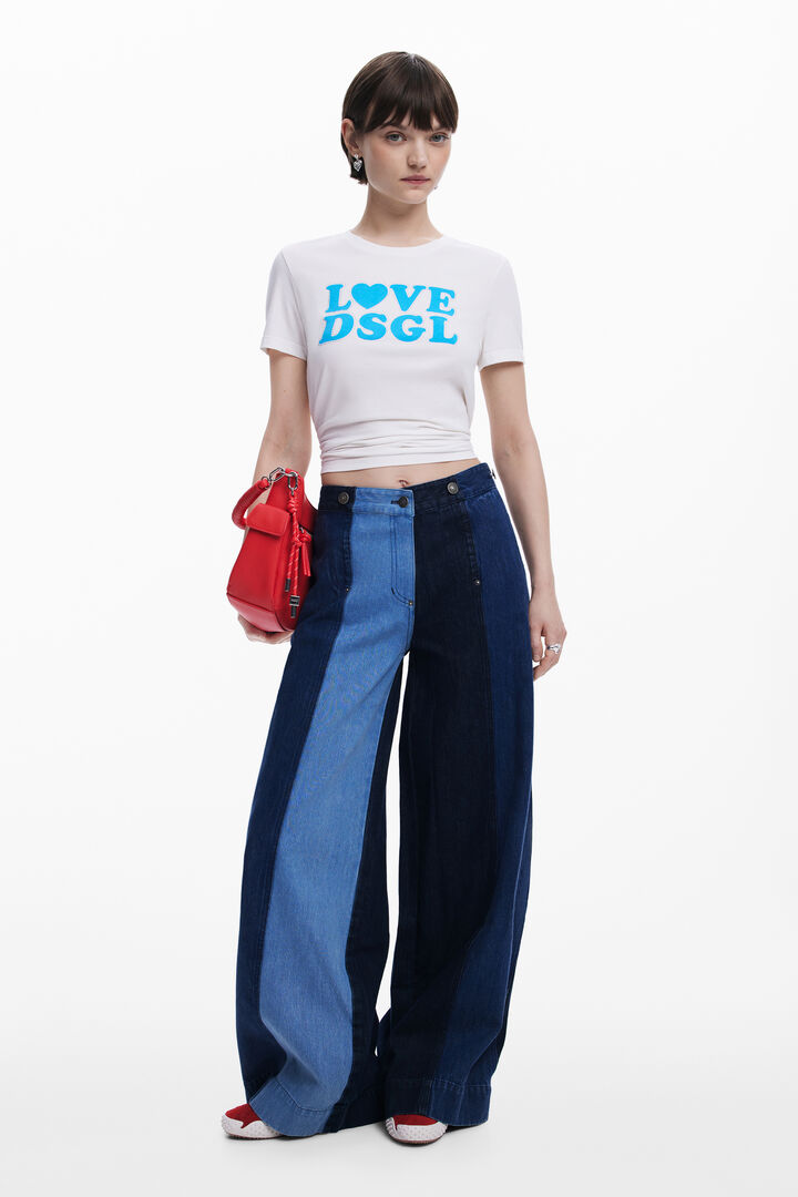 Džíny Wide Leg s panely