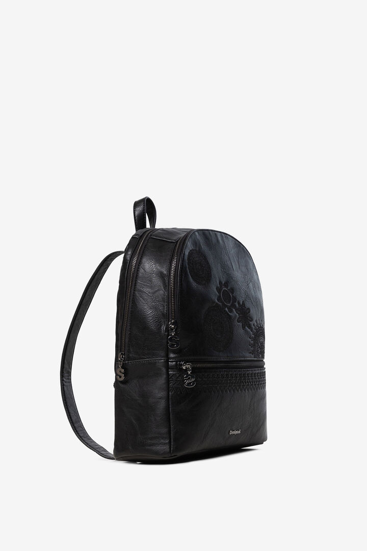 Synthetic leather embossed backpack | Desigual