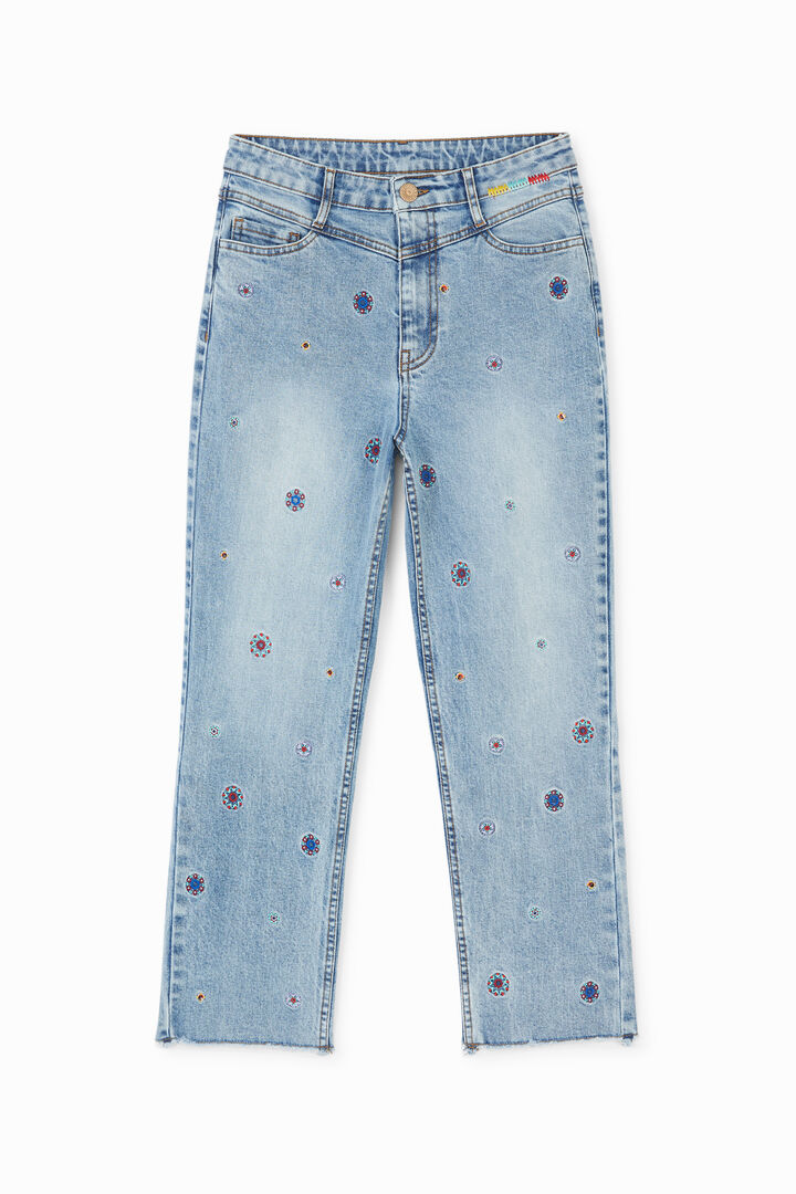 Jean Straight chevilles mandalas | Desigual