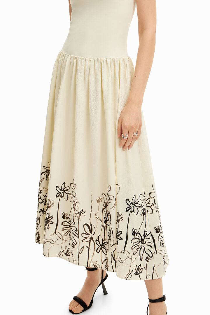 Floral flared midi dress | Desigual