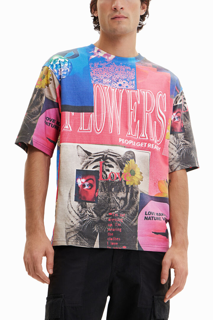 Oversize collage T-shirt | Desigual