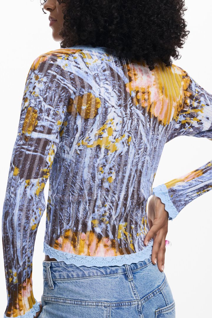 Lightweight floral sweater
