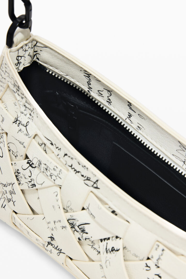 Borsa piccola intrecciata con lettering | Desigual