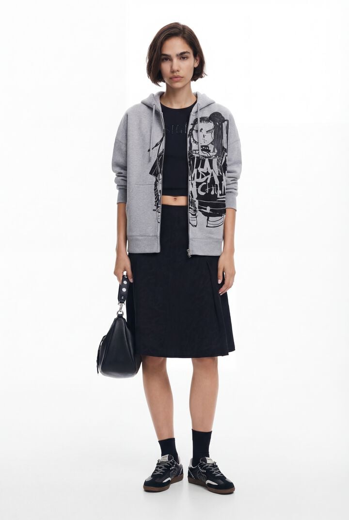 PRINTED ZIPPER SWEATSHIRT M. CHRISTIAN LACROIX