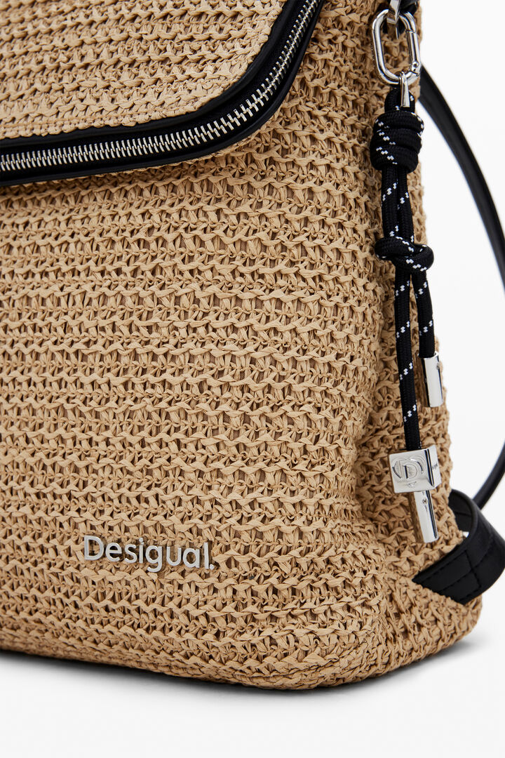 Small raffia backpack | Desigual