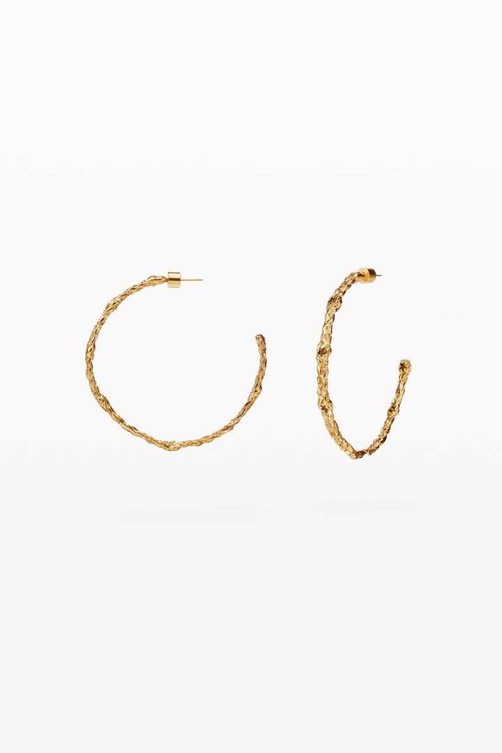Zalio gold-plated braided hoop earrings | Desigual