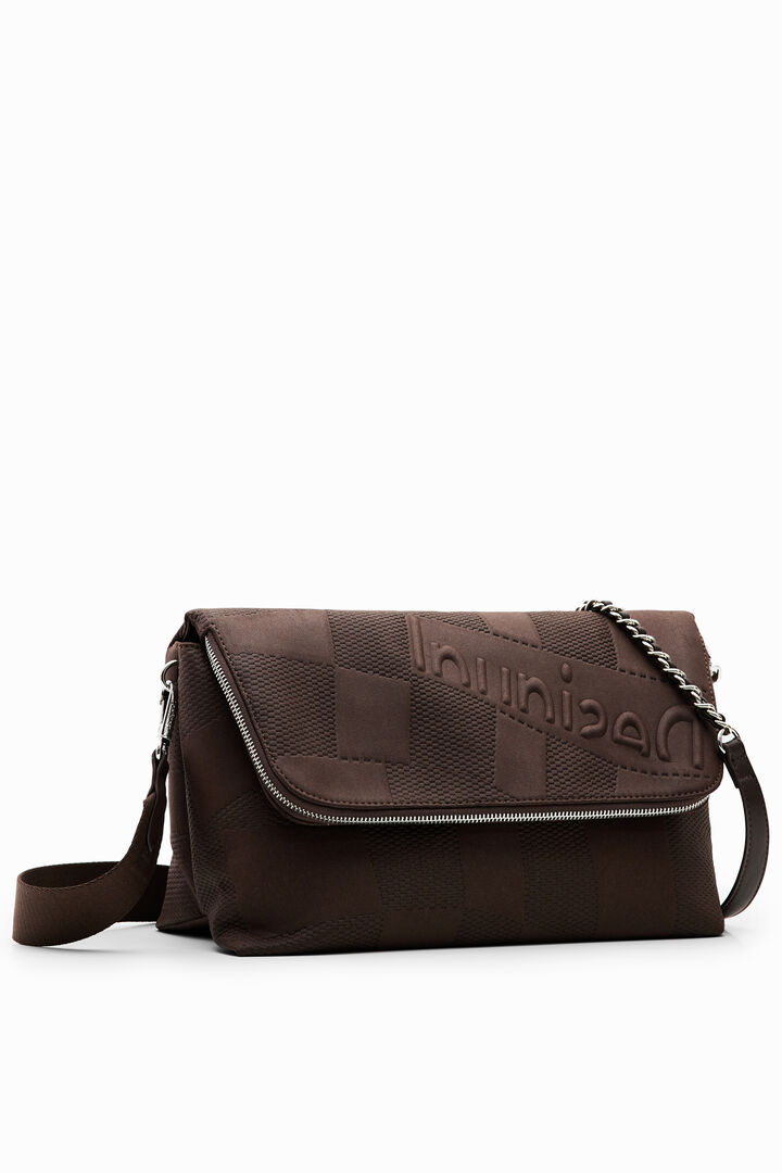 Large textured crossbody bag | Desigual