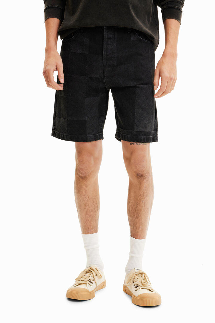 Vaqueros cortos jacquard patch | Desigual