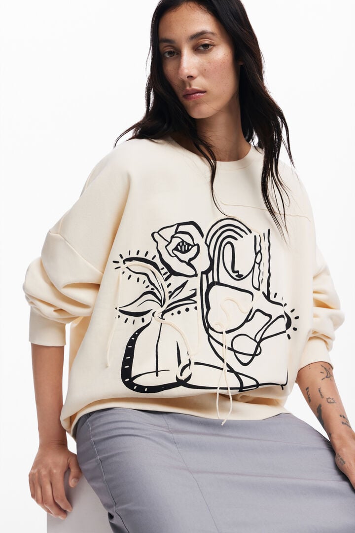 Oversized floral sweatshirt | Desigual