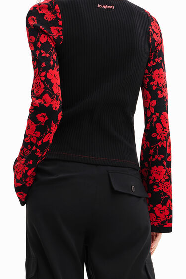 Camiseta jacquard flores | Desigual