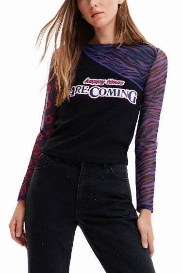 Samarreta patch tul missatge | Desigual