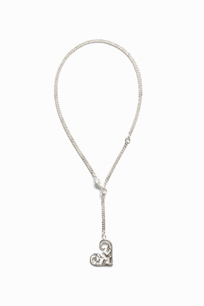 Zalio silver plated small heart necklace