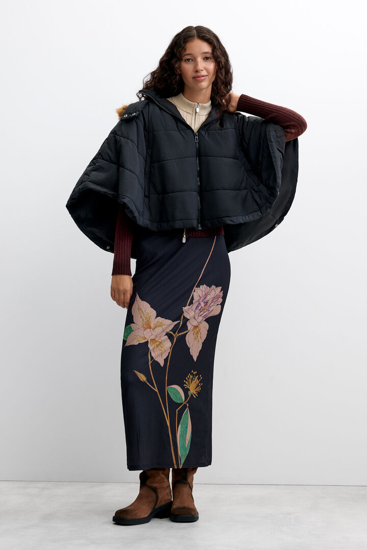 Quilted Poncho Hood