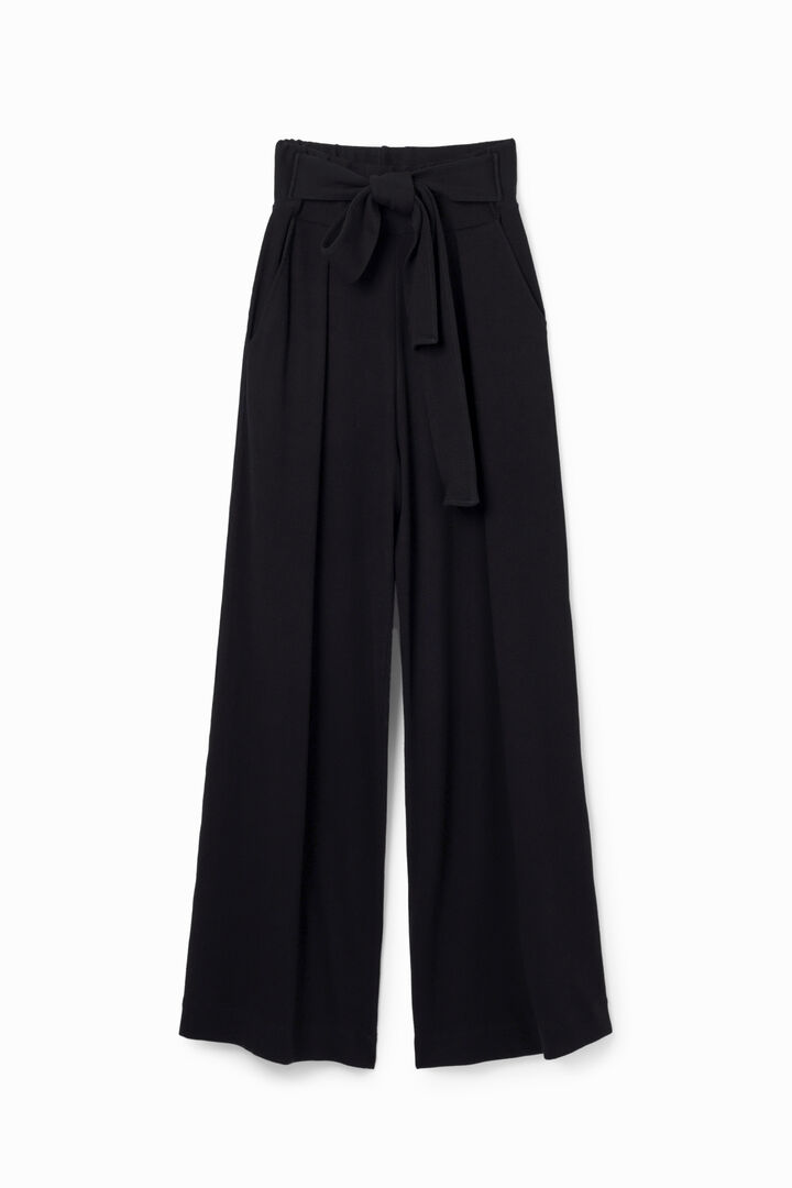 Wide-leg knit trousers
