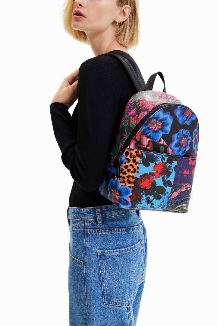 Motxilla petita patch floral | Desigual
