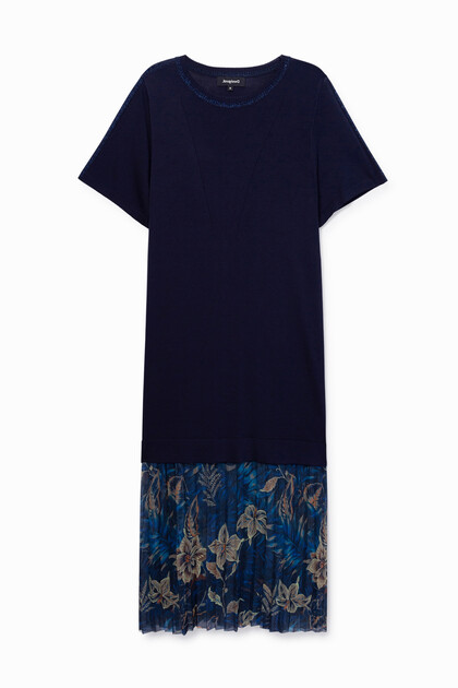 Knit floral dress