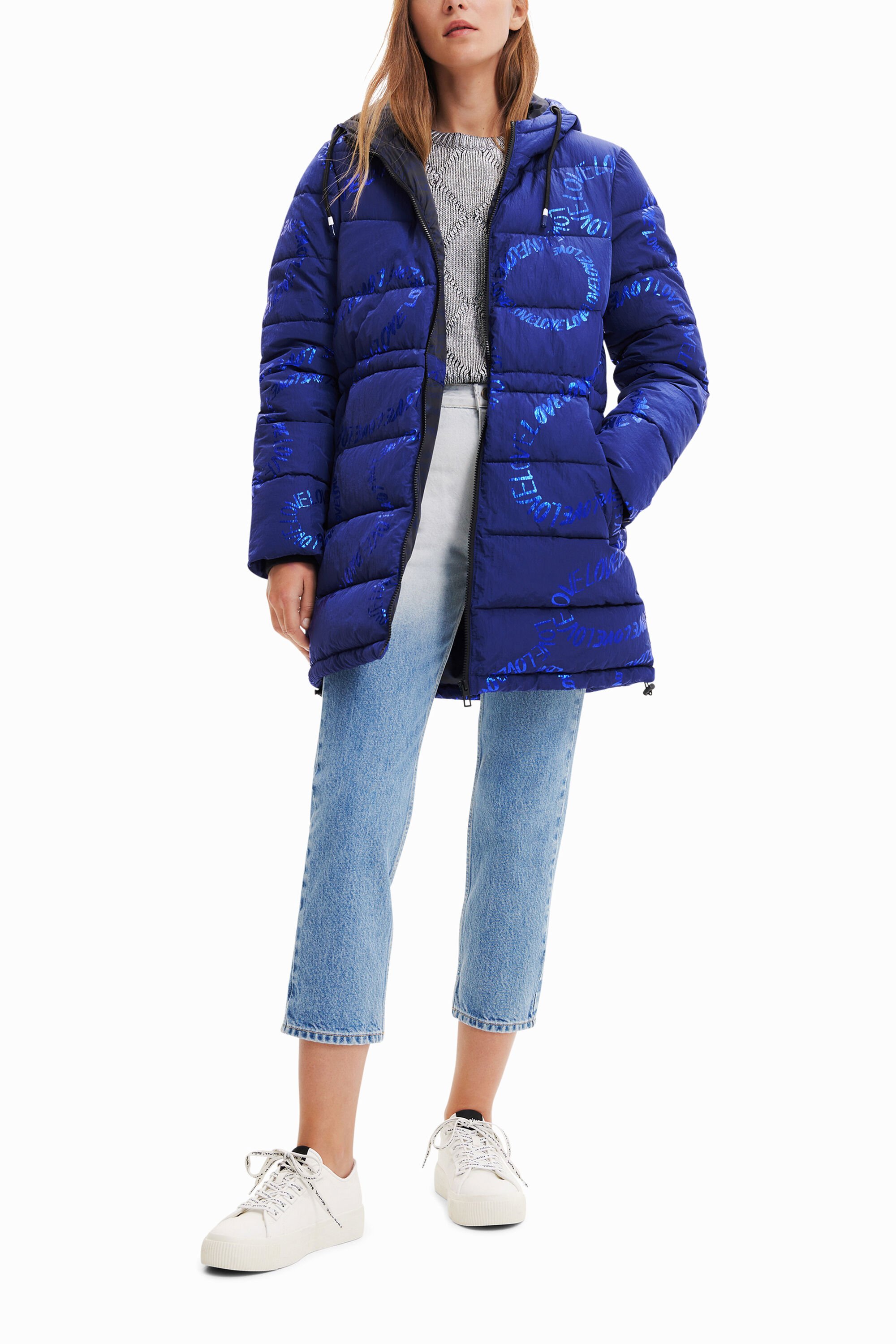 Manteau 2025 bleu desigual
