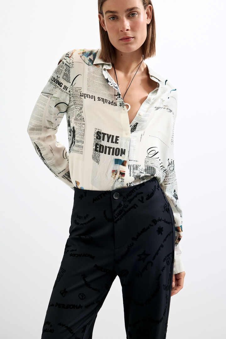 Cal&ccedil;a estampada longa