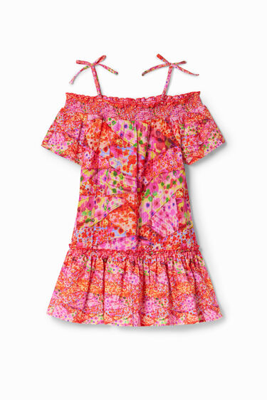 Robe Fille Nautica Manches Courtes Rose - Taille 8/10 Ans - En Coton Doux