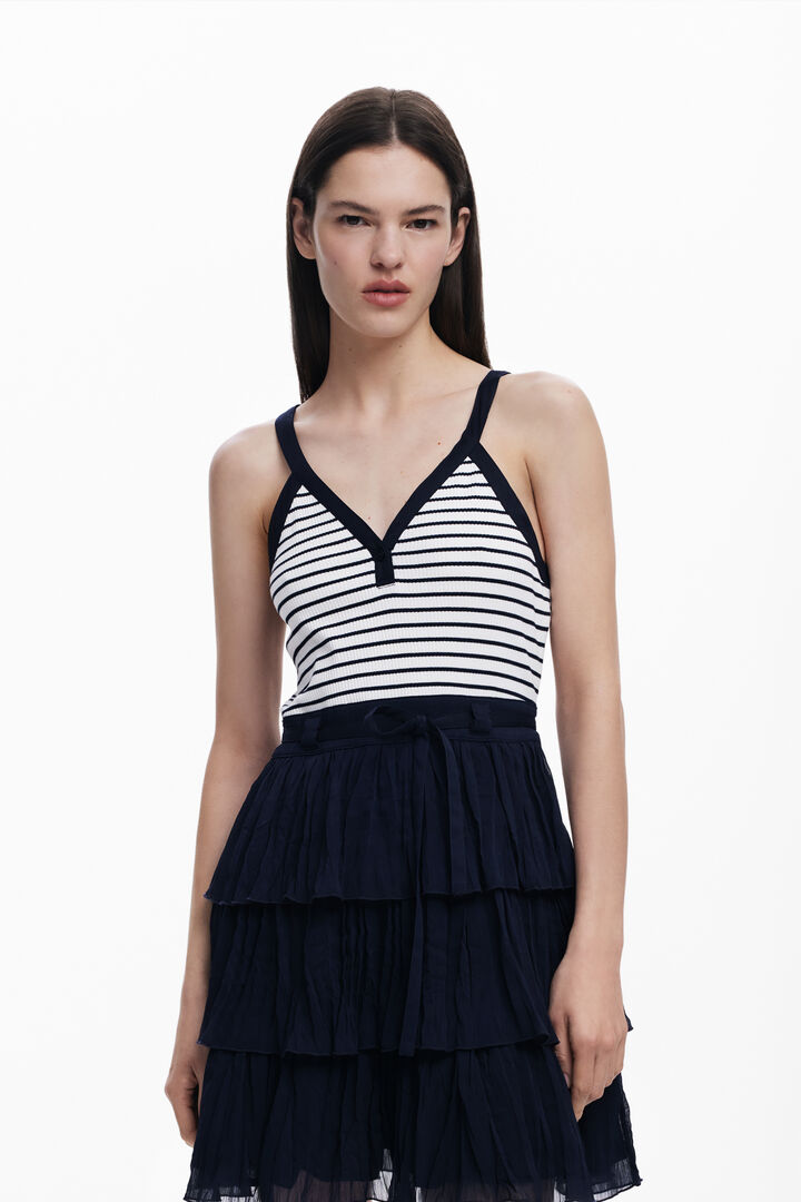 Dress with pleated skirt | Desigual