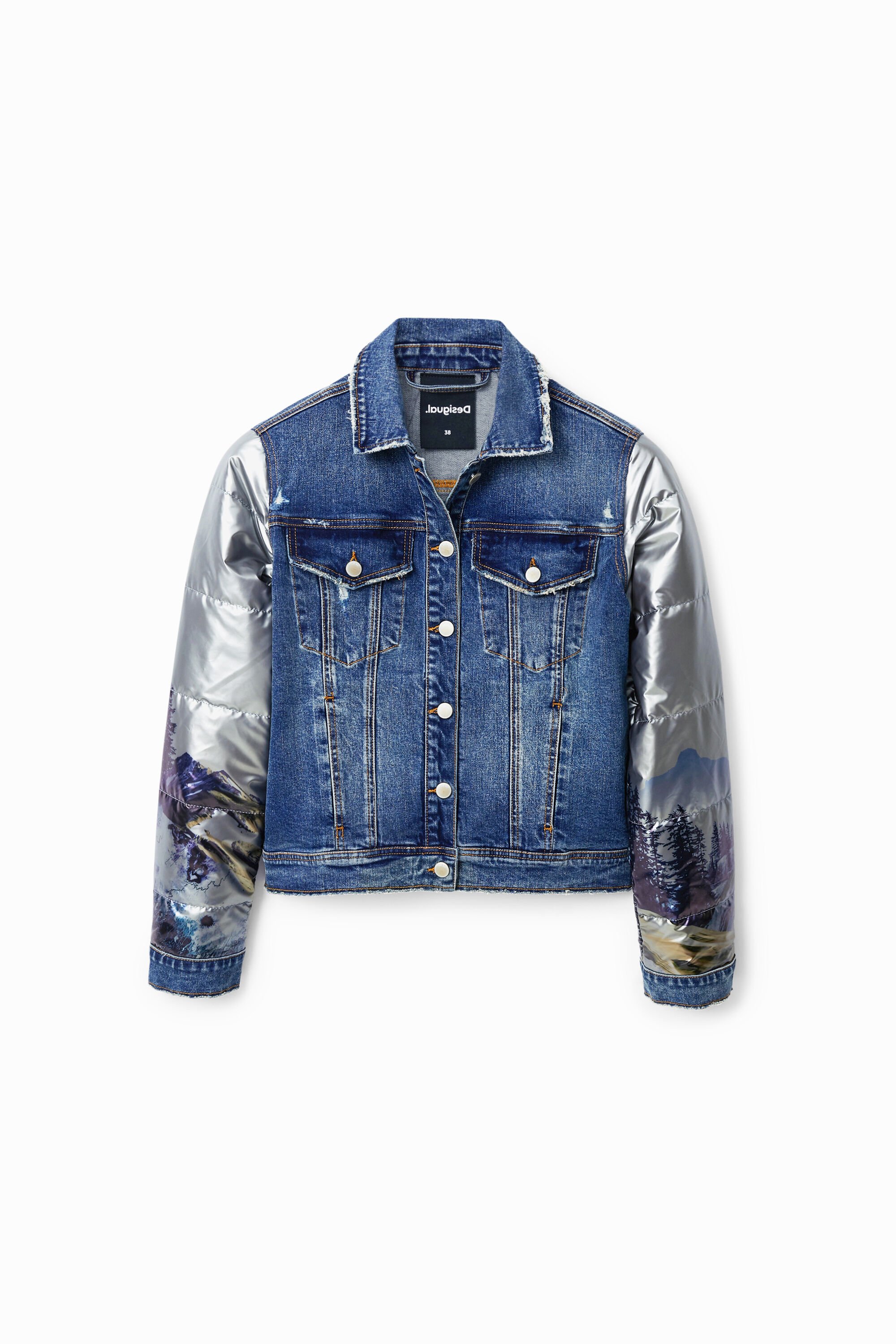 Hybrid-Jeansjacke