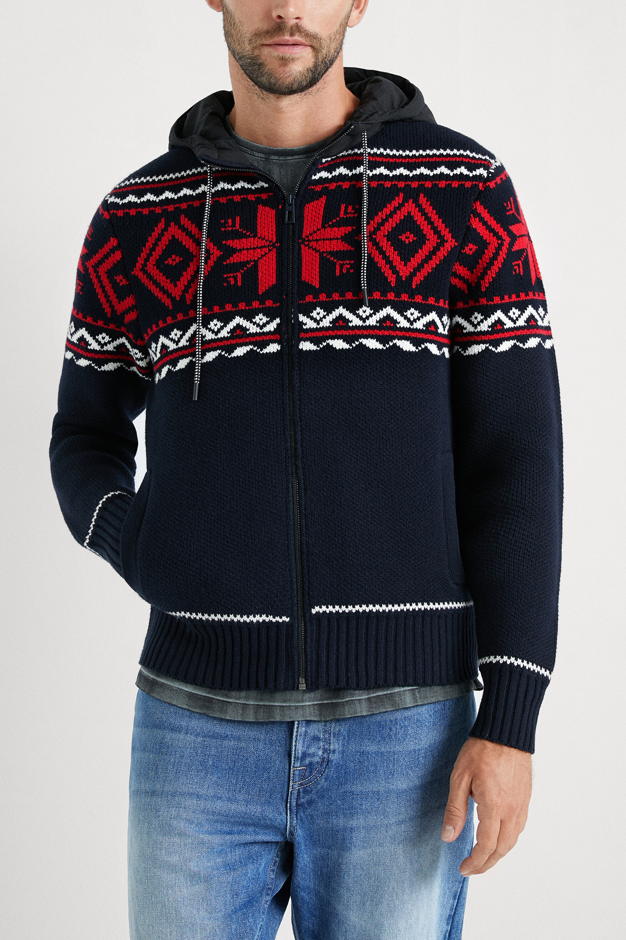 Chaqueta punto capucha