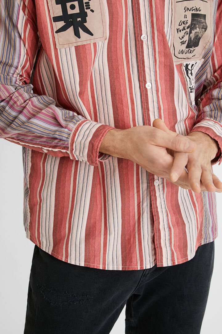 Cotton shirt patch messages | Desigual