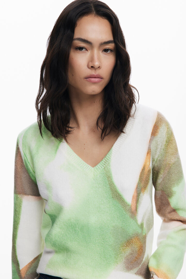 Weicher V-Ausschnitt Pullover | Desigual