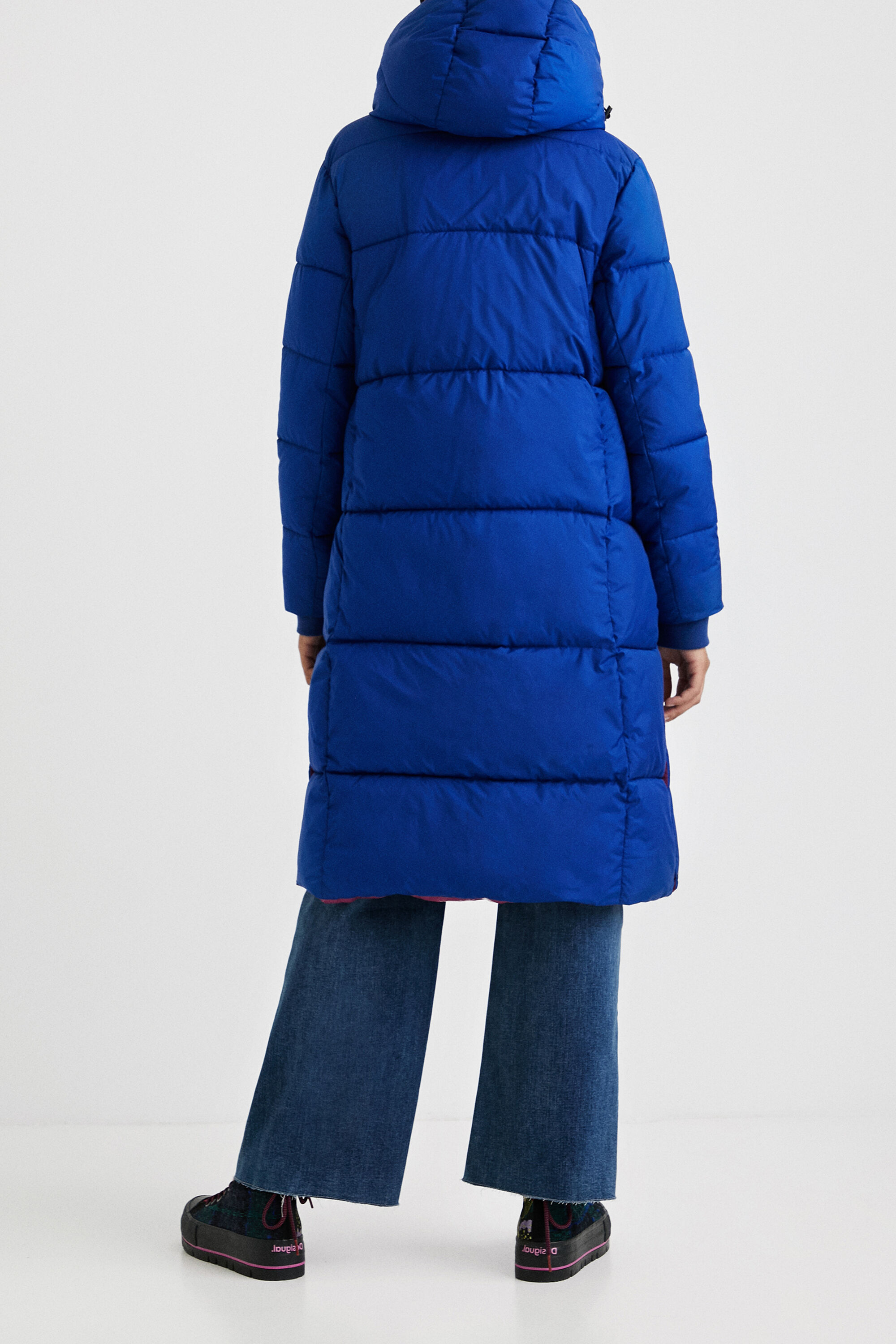 blue padded coat