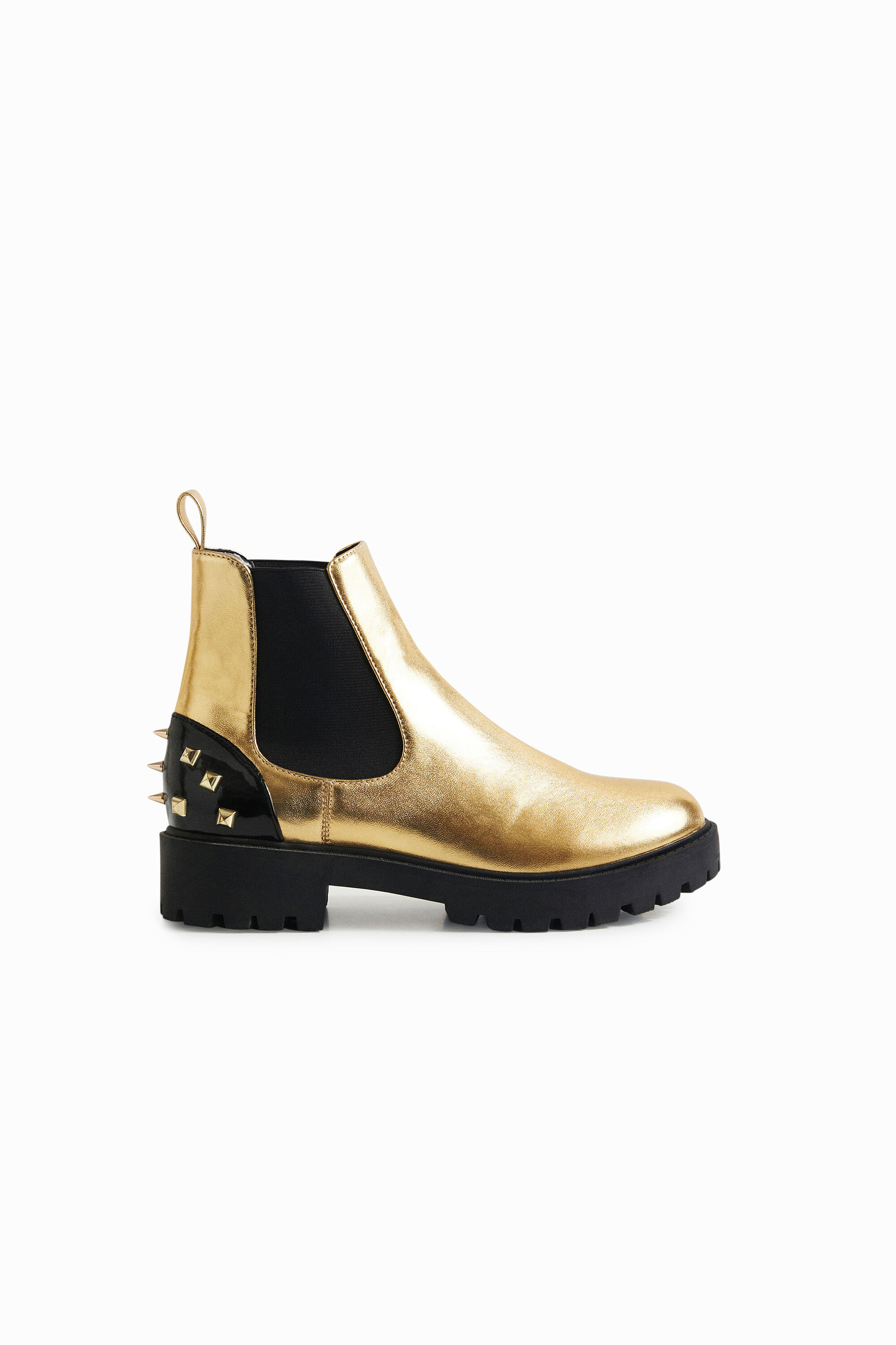Biker boots golden studs