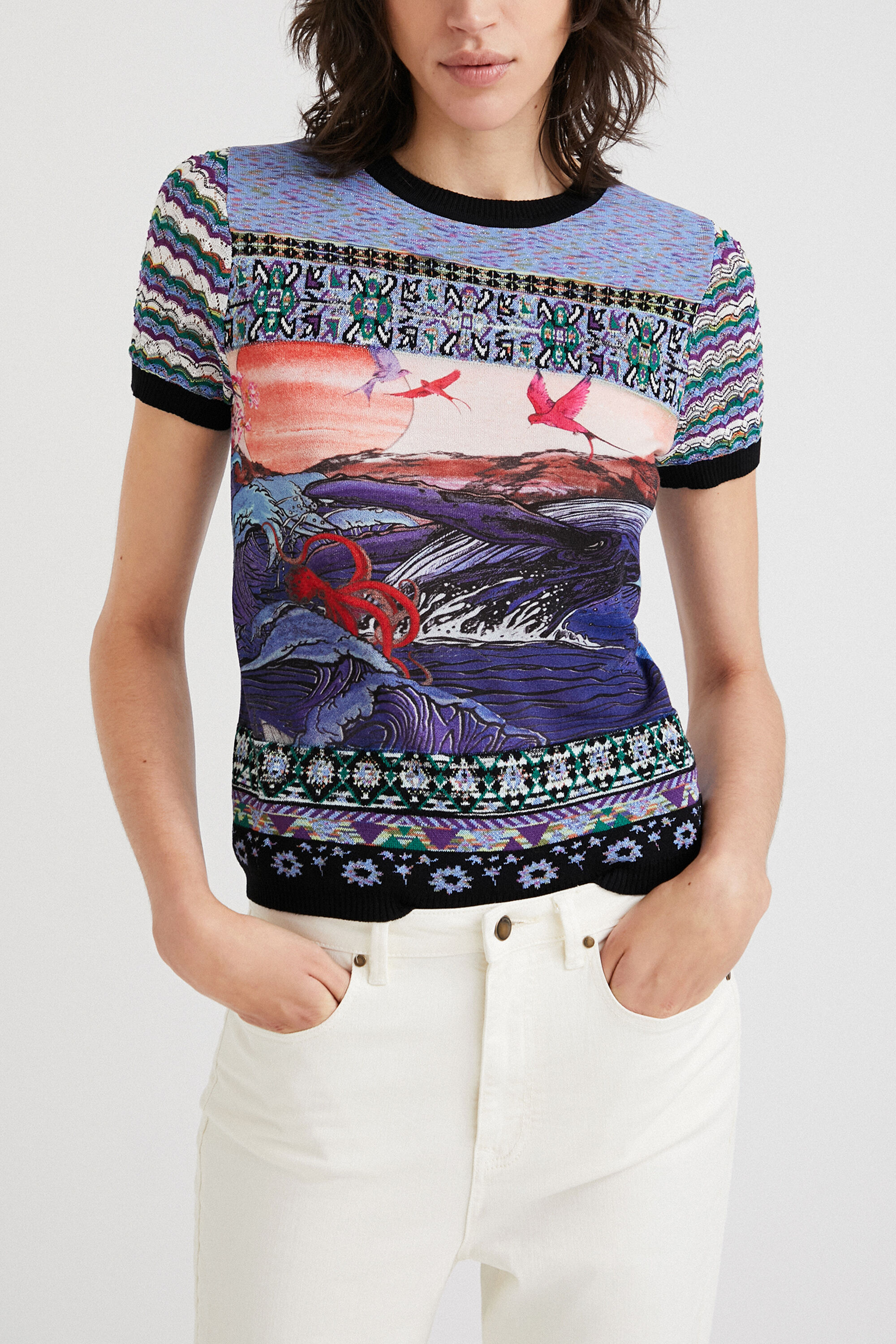 Japanese tricot T-shirt | Desigual.com