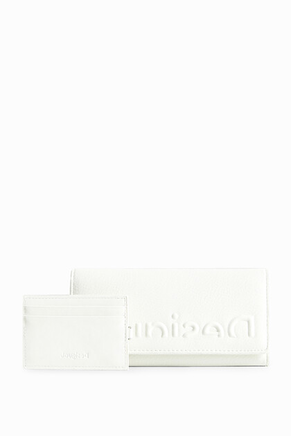 Logo flap wallet