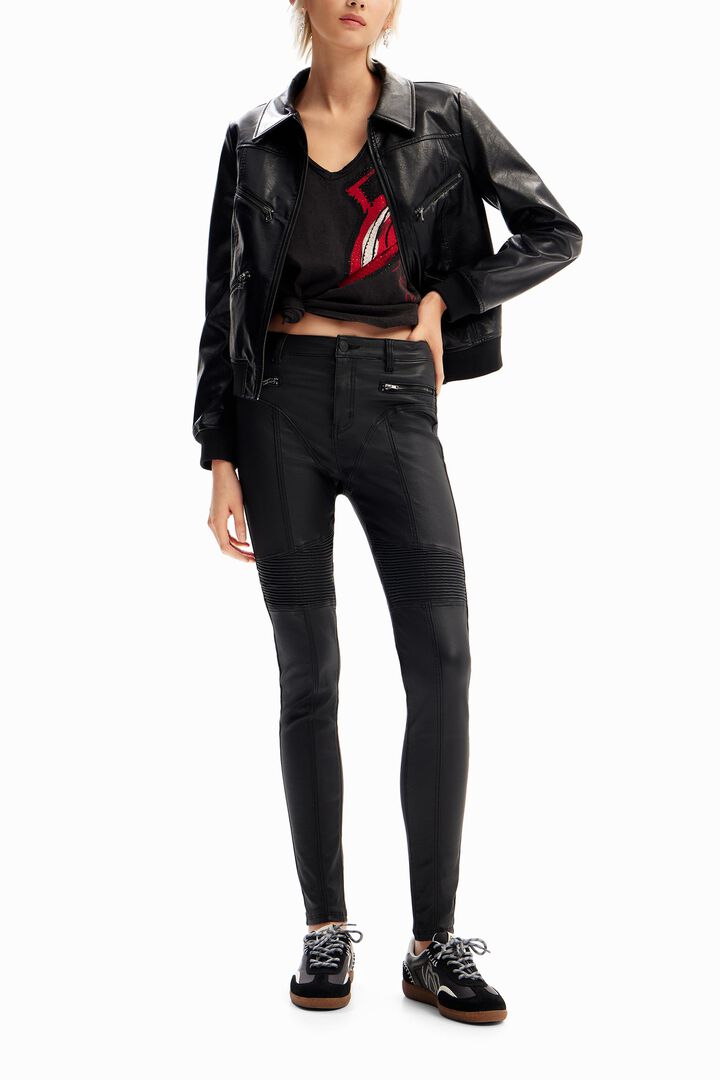 Hose Slim Fit in Lederoptik | Desigual