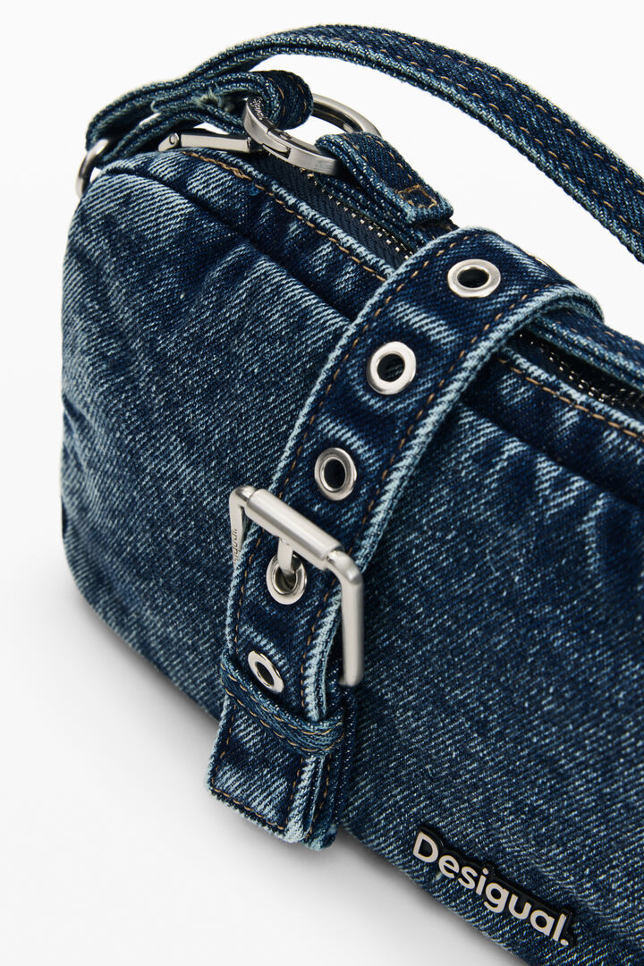 Denim bag with appliqués | Desigual