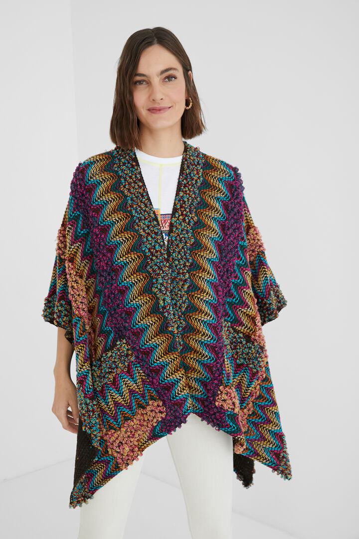 Poncho kaftán punto | Desigual