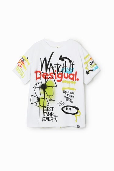 Graffiti message T-shirt | Desigual