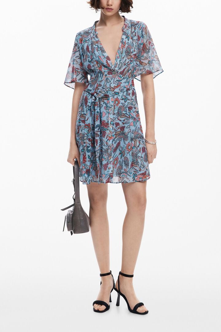 Vestido midi motivos florales | Desigual