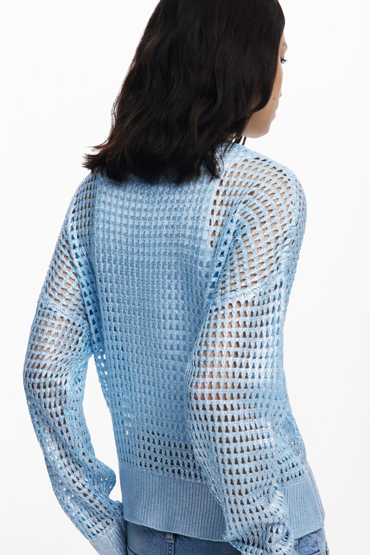 Metallic openwork sweater | Desigual