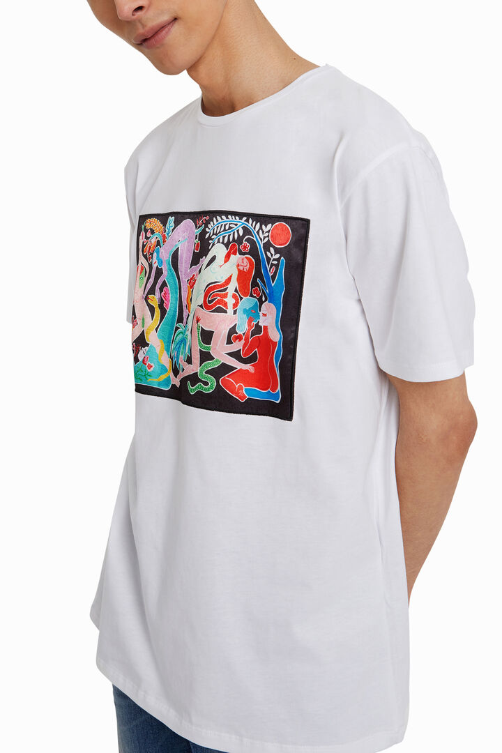 Organic T-shirt with painting by Miranda Makaroff | Desigual