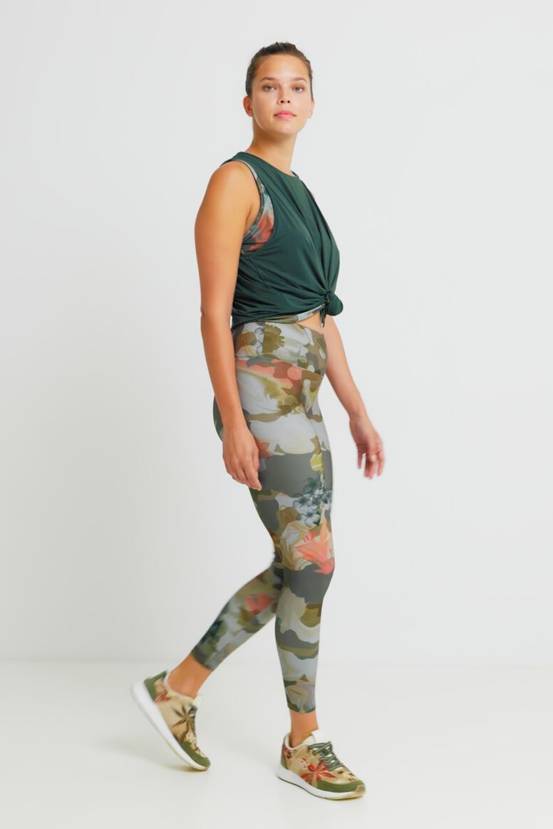 Floral camouflage print leggings | Desigual
