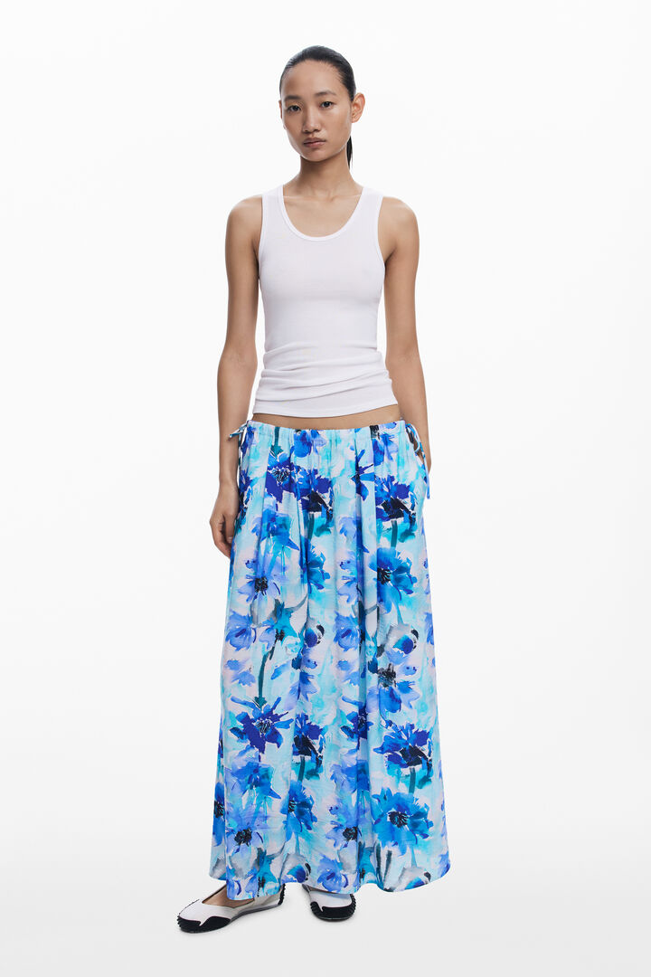 Floral A-line midi skirt | Desigual
