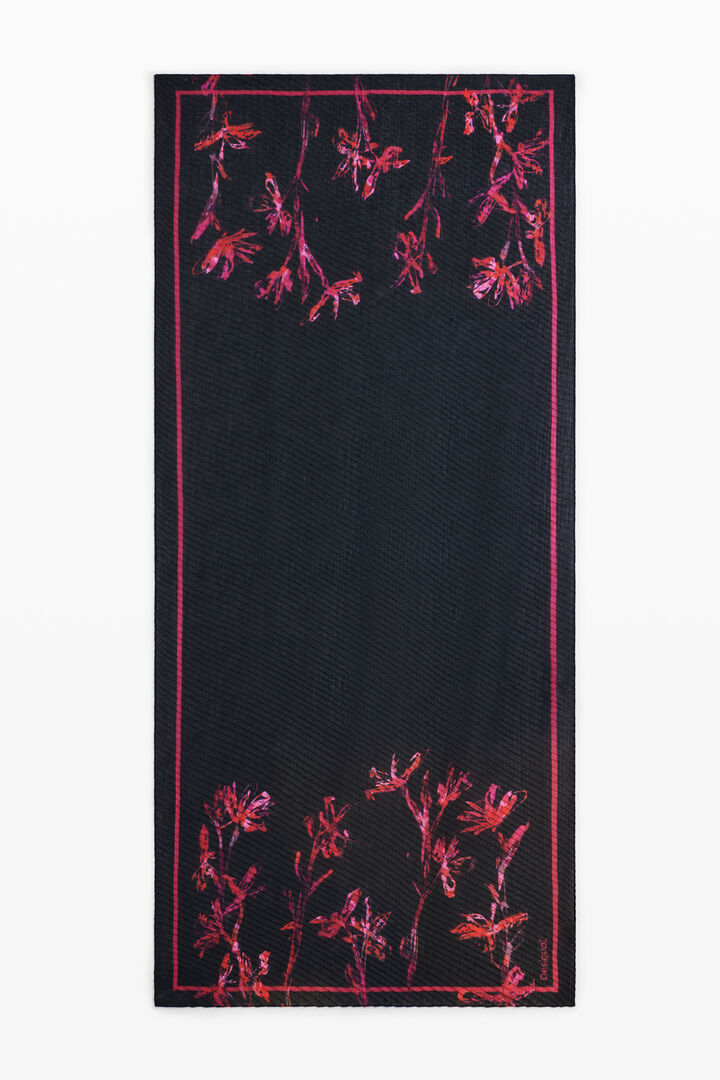 Foulard orchidées couleurs vibrantes