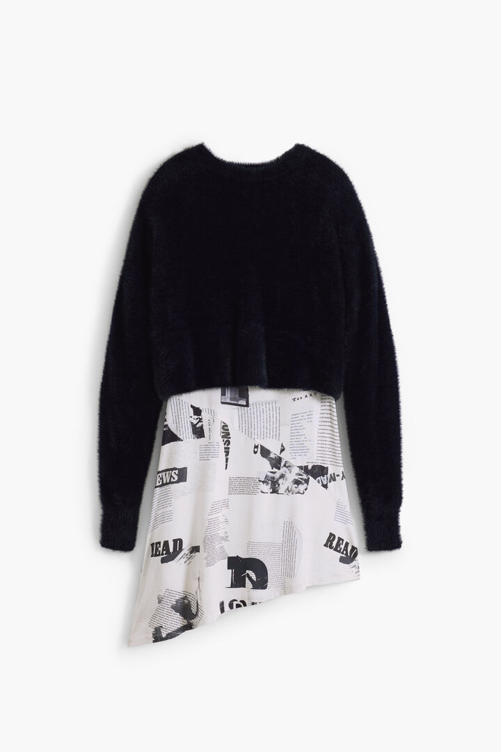 2-in-1 newspaper dress | Desigual