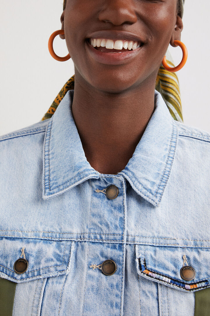 Hybrid denim bomber jacket | Desigual