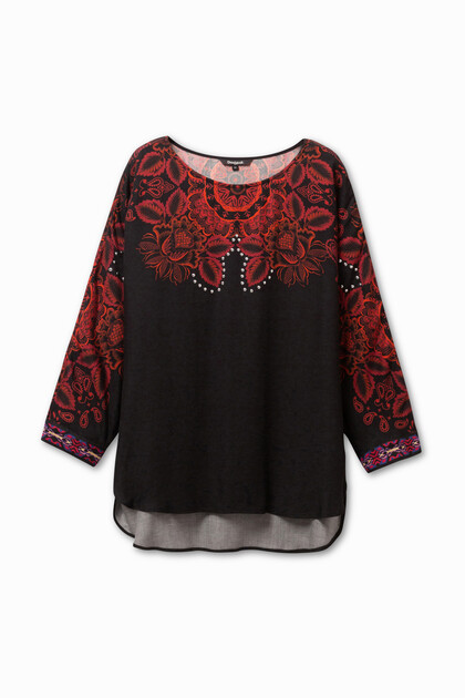 Boho floral blouse