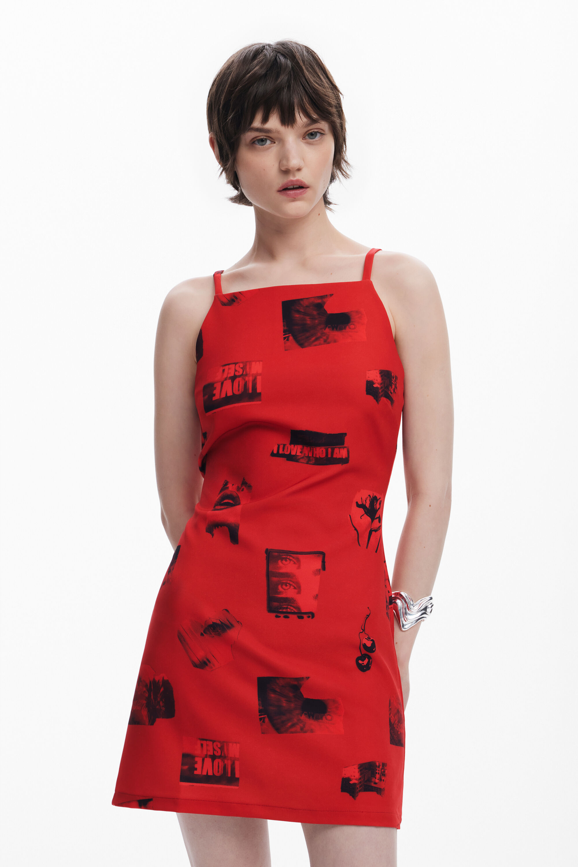 Postcard short dress