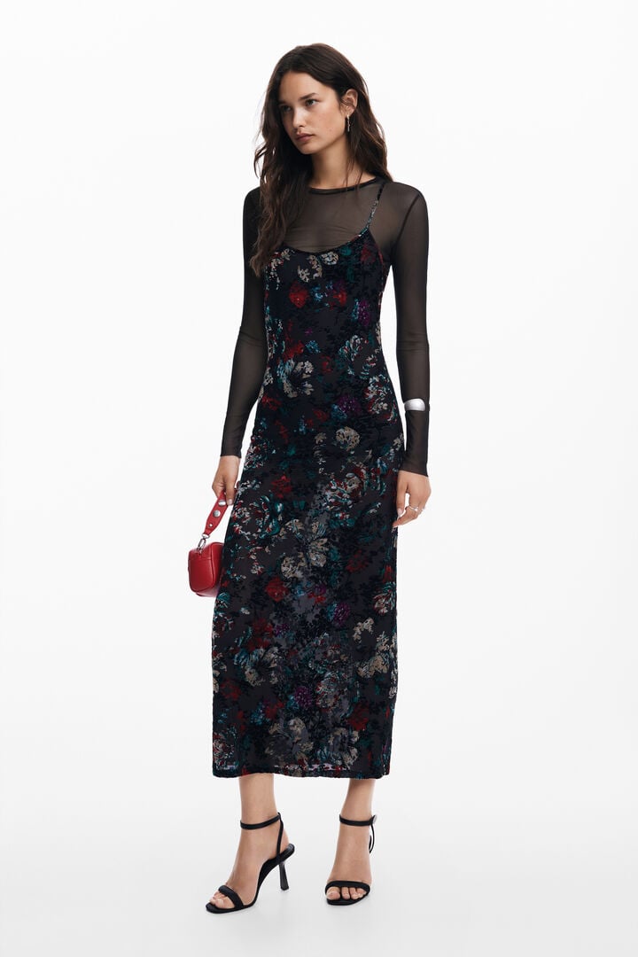 Mesh combo dress | Desigual