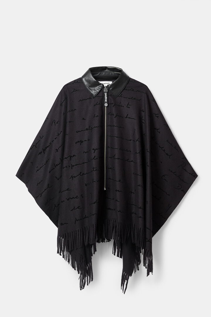 Collar and zipper poncho | Desigual
